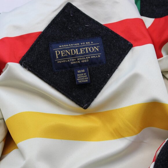 Pendleton Hidden Button High Neck Wool Long Winter Coat Unisex Womens (M) - Picture 3 of 12